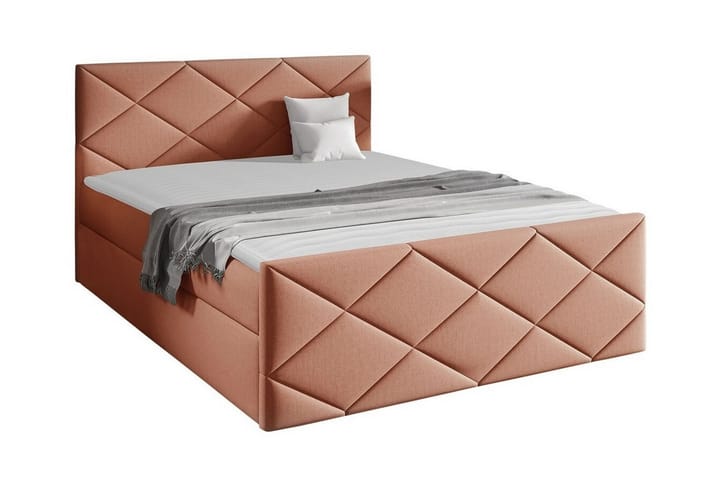 Sängynrunko Boisdale 140x200 cm - Vaaleanpunainen - Sänkykehikot & sängynrungot