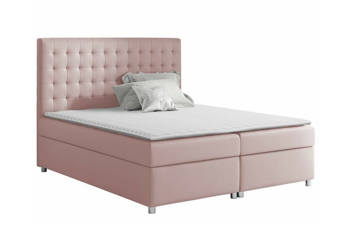Sängynrunko Boisdale 140x200 cm - Vaaleanpunainen - Sänkykehikot & sängynrungot