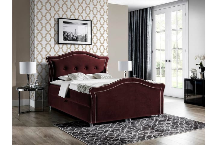 Sängynrunko Boisdale 160x200 cm - Tummanpunainen - Sänkykehikot & sängynrungot