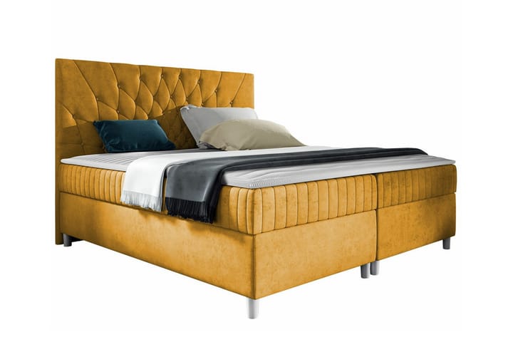 Sängynrunko Boisdale 180x200 cm - Keltainen - Sänkykehikot & sängynrungot