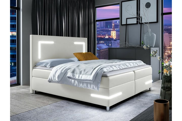 Sängynrunko Boisdale 200x200 cm - Valkoinen - Sänkykehikot & sängynrungot