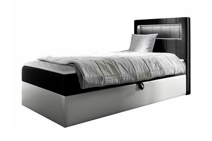 Sängynrunko Boisdale 80x200 cm - Mustavalkoinen - Sänkykehikot & sängynrungot