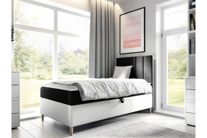 Sängynrunko Boisdale 80x200 cm - Musta/Valkoinen - Sänkykehikot & sängynrungot
