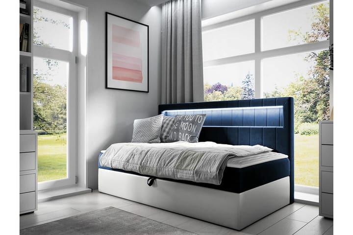Sängynrunko Boisdale 80x200 cm - Tummansininen/Valkoinen - Sänkykehikot & sängynrungot
