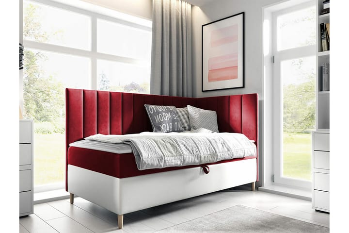 Sängynrunko Boisdale 80x200 cm - Punainen/Valkoinen - Sänkykehikot & sängynrungot