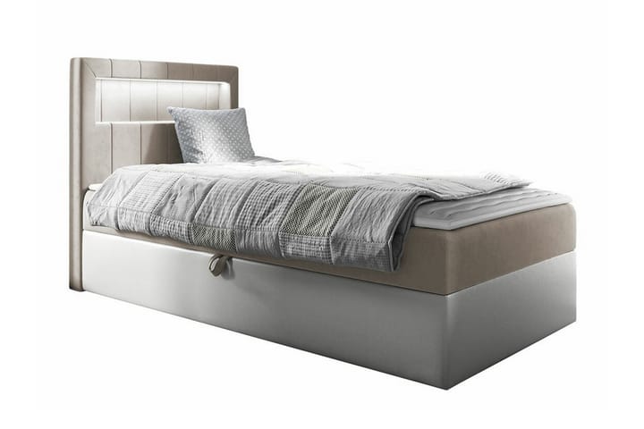 Sängynrunko Boisdale 90x200 cm - Beige/Valkoinen - Sänkykehikot & sängynrungot