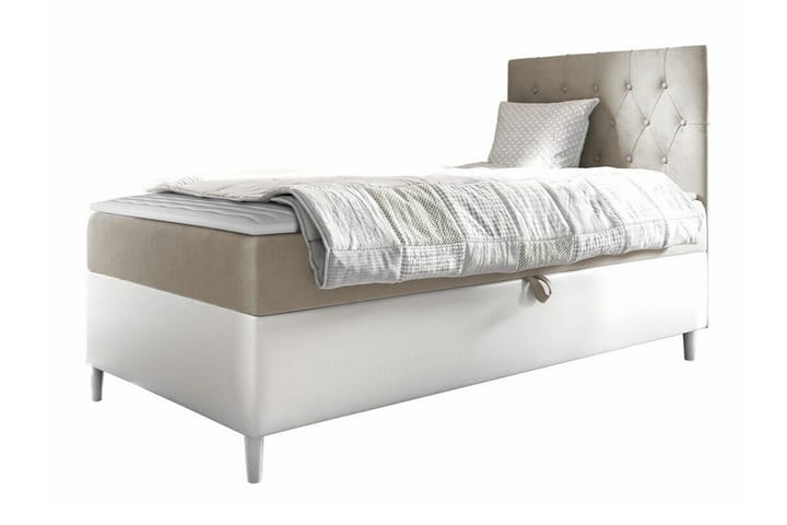 Sängynrunko Boisdale 90x200 cm - Beige/Valkoinen - Sänkykehikot & sängynrungot