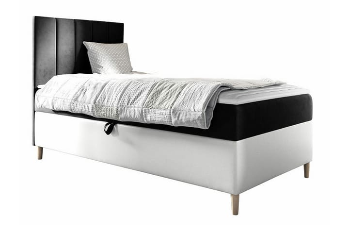 Sängynrunko Boisdale 90x200 cm - Mustavalkoinen - Sänkykehikot & sängynrungot