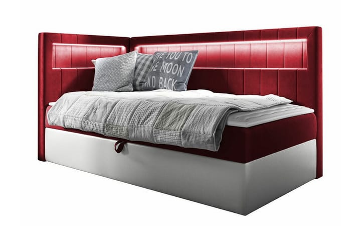 Sängynrunko Boisdale 90x200 cm - Punainen/Valkoinen - Sänkykehikot & sängynrungot