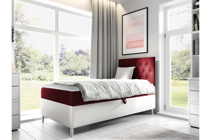 Sängynrunko Boisdale 90x200 cm - Punainen/Valkoinen - Sänkykehikot & sängynrungot