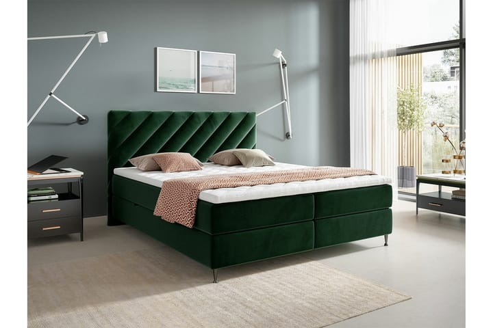 Sängynrunko Derry 140x200 cm - Tummanvihreä - Sänkykehikot & sängynrungot