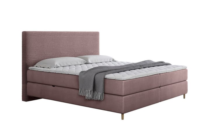 Sängynrunko Derry 160x200 cm - Vaaleanpunainen - Sänkykehikot & sängynrungot