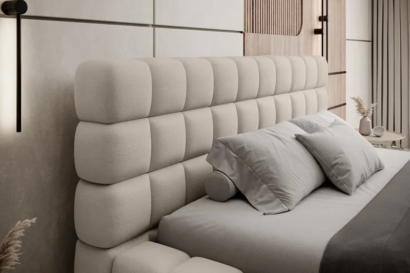 Sängynrunko Dizzle 140x200 cm - Beige - Huonekalut - Sänky - Sänkykehikot & sängynrungot