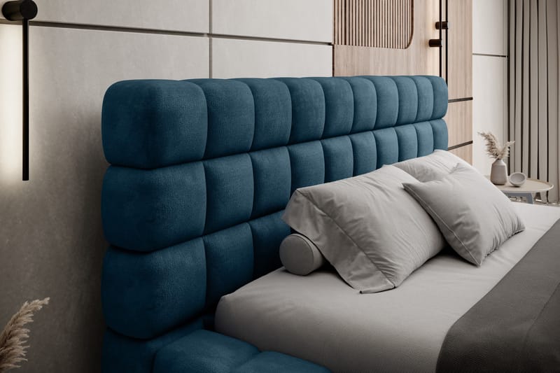 Sängynrunko Dizzle 140x200 cm - Sininen - Huonekalut - Sänky - Sänkykehikot & sängynrungot