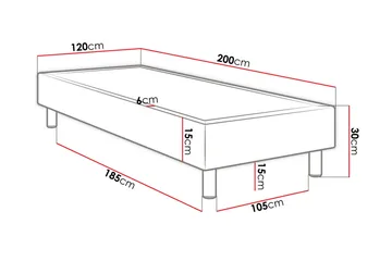 Sängynrunko Forenza 120x200 cm - Vihreä - Huonekalut - Sänky - Sänkykehikot & sängynrungot