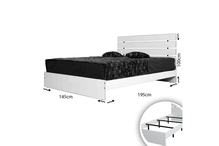 Sängynrunko Fugaza 145x205 cm - Valkoinen - Sänkykehikot & sängynrungot