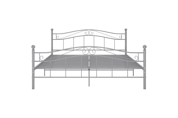 Sängynrunko harmaa metalli 160x200 cm - Harmaa - Sänkykehikot & sängynrungot