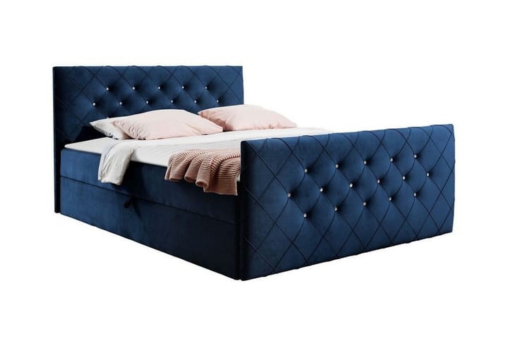 Sängynrunko Hattie 140x200 cm - Tummansininen - Sänkykehikot & sängynrungot