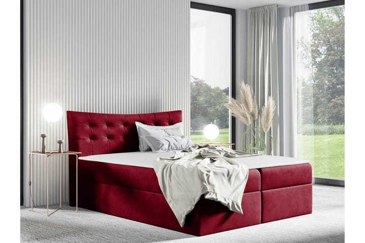 Sängynrunko Hayton 120x200 cm - Punainen - Sänkykehikot & sängynrungot