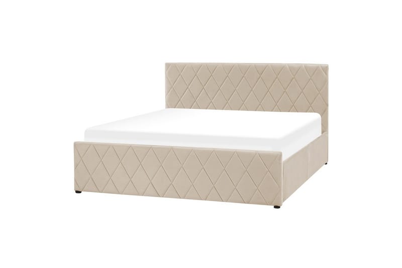 Sängynrunko ja sänkyrunko Rochefort-sänky säilytystilalla Beige 160x200 - Huonekalut - Sänky - Sänkykehikot & sängynrungot