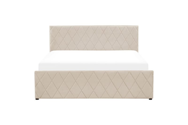 Sängynrunko ja sänkyrunko Rochefort-sänky säilytystilalla Beige 160x200 - Huonekalut - Sänky - Sänkykehikot & sängynrungot