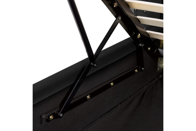 Sängynrunko ja sänkyrunko Sänky säilytystilalla Lubbon Musta||Hopea 180x200 - Huonekalut - Sänky - Sänkykehikot & sängynrungot