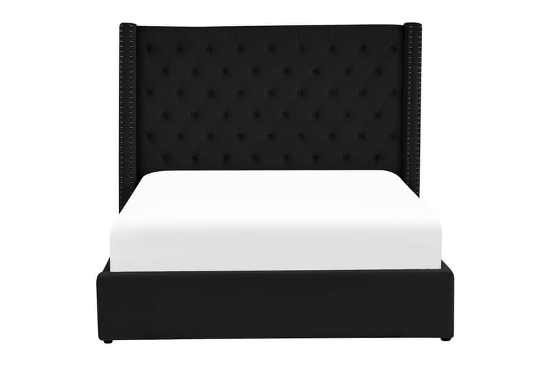 Sängynrunko ja sänkyrunko Sänky säilytystilalla Lubbon Musta||Hopea 180x200 - Huonekalut - Sänky - Sänkykehikot & sängynrungot