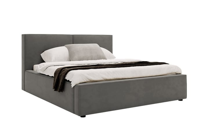 Sängynrunko Knocklong 200x200 cm - Tummanharmaa - Sänkykehikot & sängynrungot