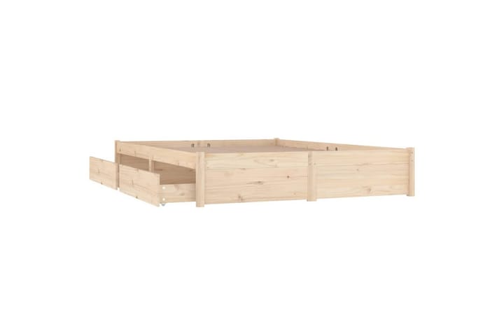 Sängynrunko laatikoilla 160x200 cm - Ruskea - Sänkykehikot & sängynrungot