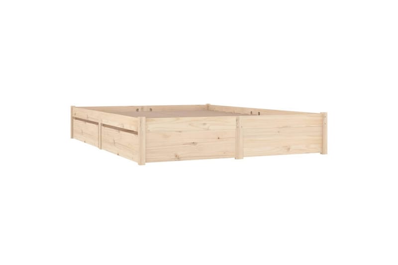 Sängynrunko laatikoilla 200x200 cm - Ruskea - Huonekalut - Sänky - Sänkykehikot & sängynrungot