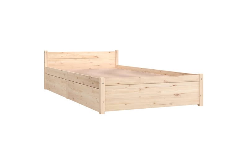 Sängynrunko laatikoilla 90x190 cm 3FT Single - Ruskea - Huonekalut - Sänky - Sänkykehikot & sängynrungot