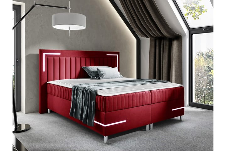 Sängynrunko Lillsel 140x200 cm - Punainen - Sänkykehikot & sängynrungot