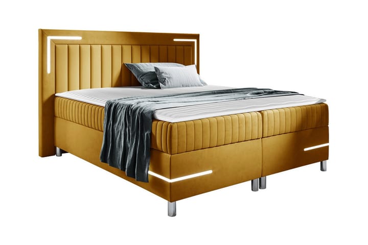 Sängynrunko Lillsel 160x200 cm - Keltainen - Sänkykehikot & sängynrungot