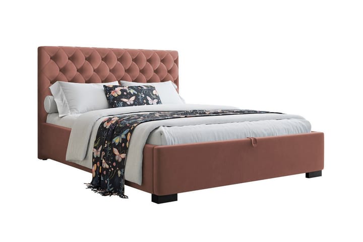 Sängynrunko Marydale 180x200 cm - Vaaleanpunainen - Sänkykehikot & sängynrungot