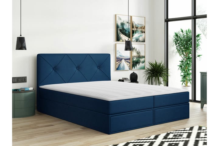 Sängynrunko Millstreet 140x200 cm - Tummansininen - Sänkykehikot & sängynrungot