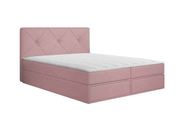 Sängynrunko Millstreet 140x200 cm - Vaaleanpunainen - Sänkykehikot & sängynrungot