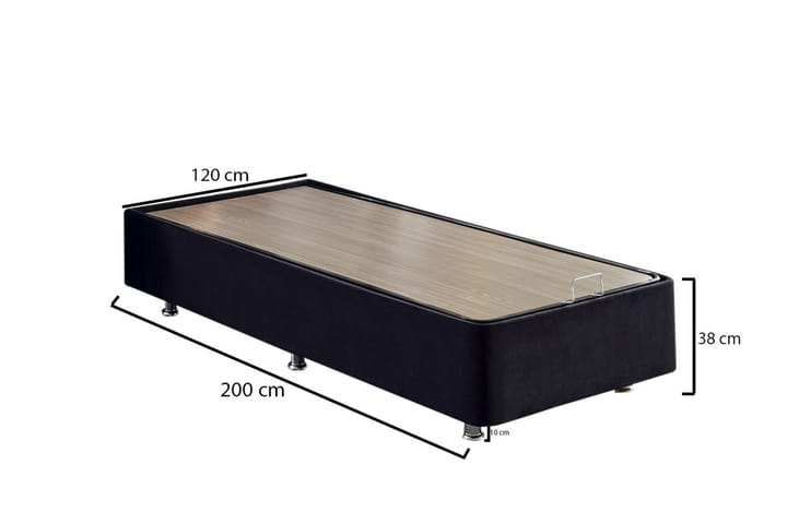 Sängynrunko Misopa 120x200 cm - Musta - Sänkykehikot & sängynrungot