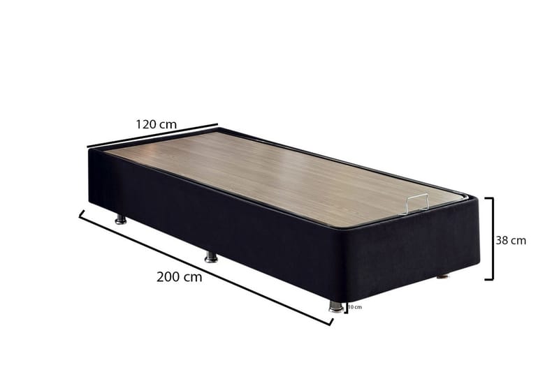 Sängynrunko Misopa 120x200 cm - Musta - Huonekalut - Sänky - Sänkykehikot & sängynrungot