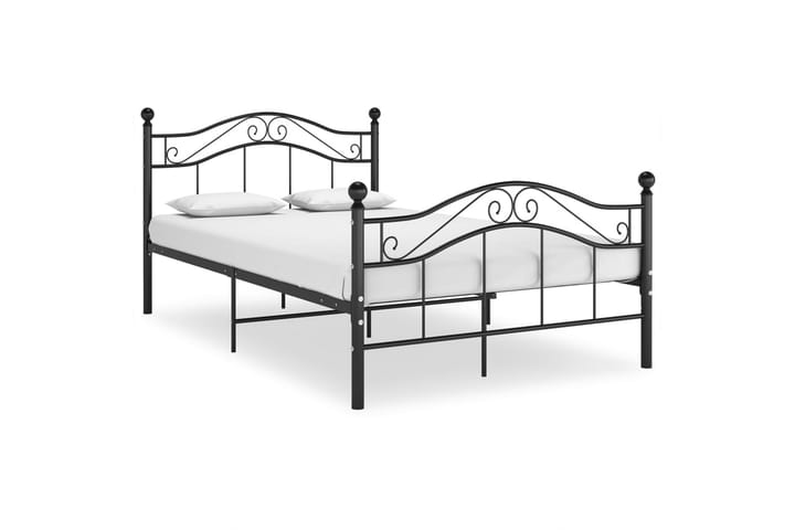 Sängynrunko musta metalli 120x200 cm - Sänkykehikot & sängynrungot