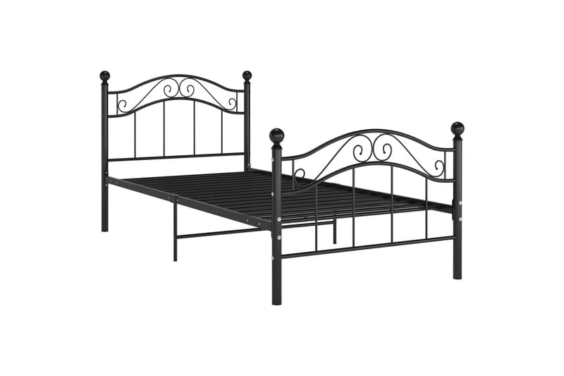 Sängynrunko musta metalli 90x200 cm - Huonekalut - Sänky - Sänkykehikot & sängynrungot