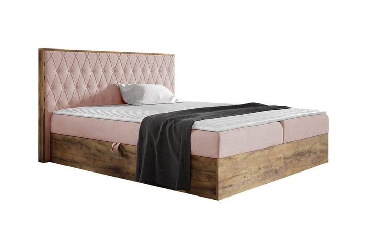 Sängynrunko Oberting 140x200 cm - Vaaleanpunainen - Sänkykehikot & sängynrungot