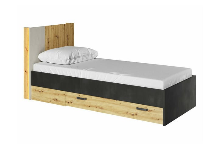Sängynrunko Rathmore 90x200 cm - Musta - Sänkykehikot & sängynrungot