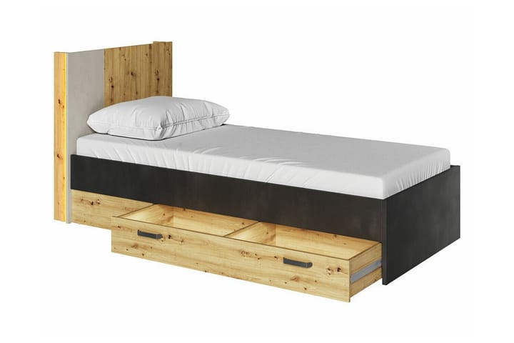 Sängynrunko Rathmore 90x200 cm - Musta - Sänkykehikot & sängynrungot