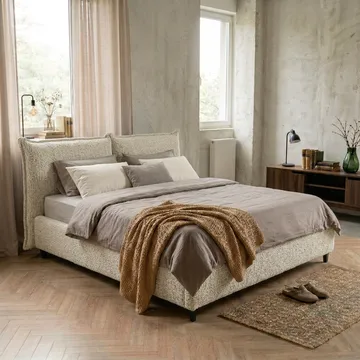 Sängynrunko Rynorin 180x200 cm nostettavalla säilytystilalla - beige - Huonekalut - Sänky - Sänkykehikot & sängynrungot