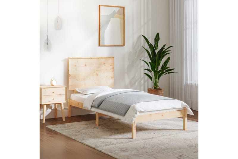 Sängynrunko täysi mänty 100x200 cm - Ruskea - Huonekalut - Sänky - Sänkykehikot & sängynrungot