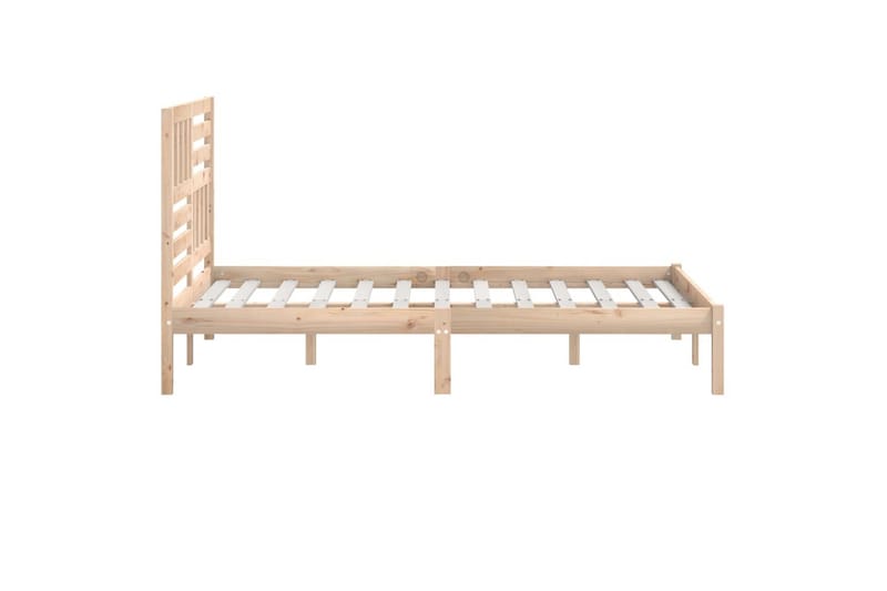 Sängynrunko täysi mänty 140x190 cm - Ruskea - Huonekalut - Sänky - Sänkykehikot & sängynrungot