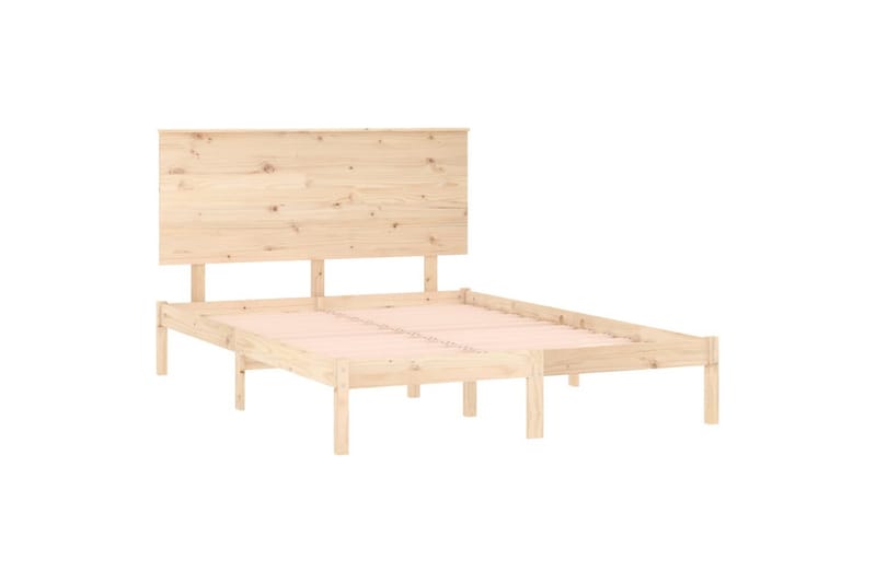 Sängynrunko täysi mänty 140x190 cm - Ruskea - Huonekalut - Sänky - Sänkykehikot & sängynrungot