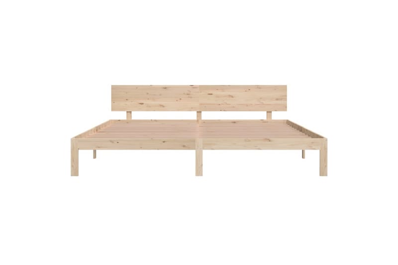 Sängynrunko täysi mänty 200x200 cm - Ruskea - Huonekalut - Sänky - Sänkykehikot & sängynrungot
