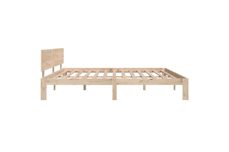 Sängynrunko täysi mänty 200x200 cm - Ruskea - Huonekalut - Sänky - Sänkykehikot & sängynrungot