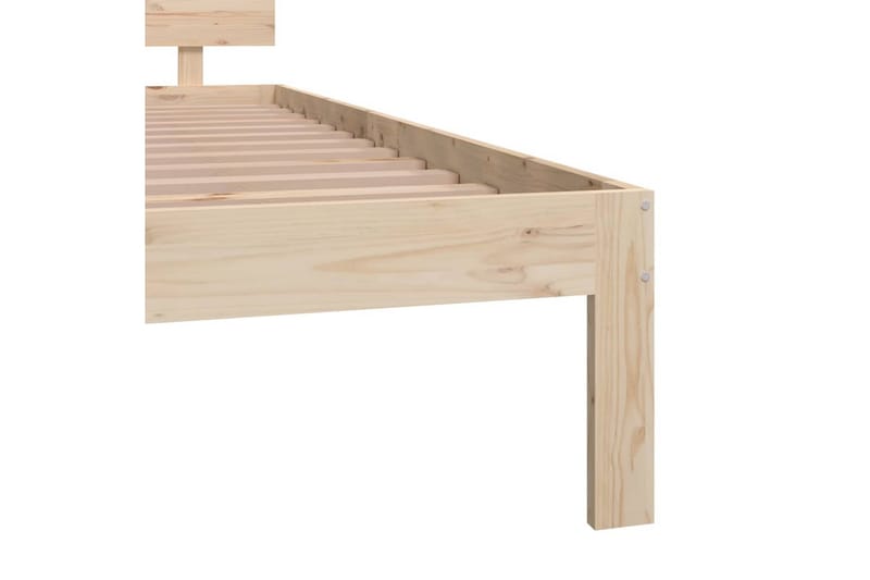 Sängynrunko täysi mänty 200x200 cm - Ruskea - Huonekalut - Sänky - Sänkykehikot & sängynrungot